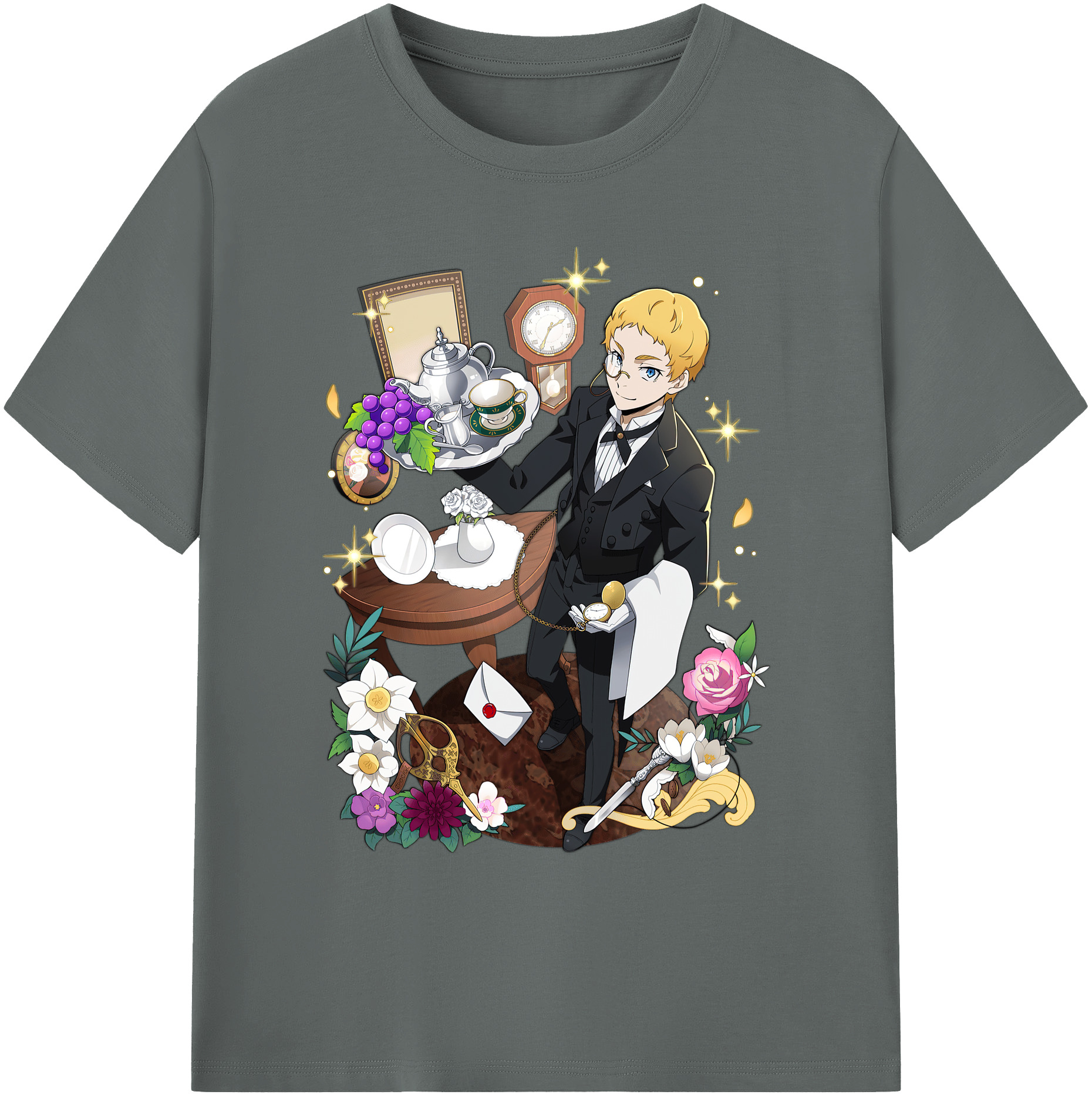 （画像用） 文豪ストレイドッグス Bungo Stray Dogs 綿100％ メンズ半袖Tシャツ｜肌触りやわらか＆通気性
